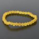 Raw amber beads bracelet Dark yellow